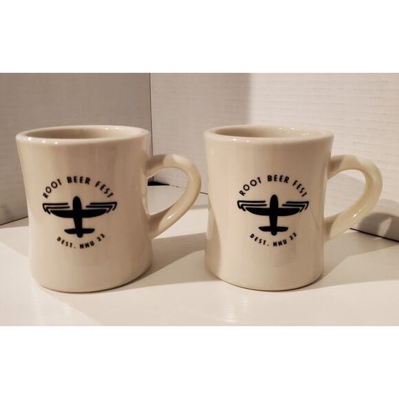 Pair NNU Root Beer Fest Coffee Mug 2022 M Ware Northwest Nazarene University - Picture 1 of 9